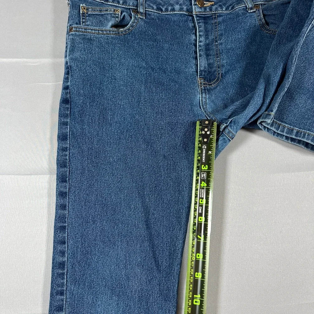 C&A Skinny Jeans Mens 33 Blue Denim Mid Rise Zip Fly Medium Wash Streetwear